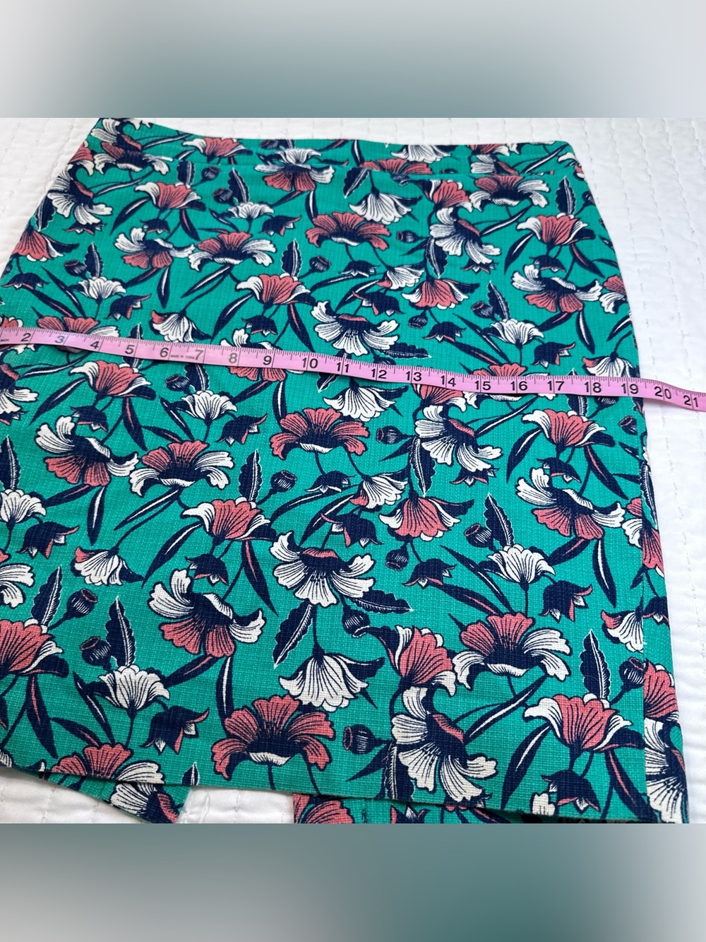 J. by J.Crew Women's A Line Skirt Green Floral Pencil Size
8 Lined 100% Cotton - Picture 6 of 14